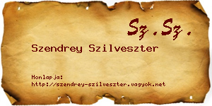 Szendrey Szilveszter névjegykártya