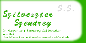 szilveszter szendrey business card